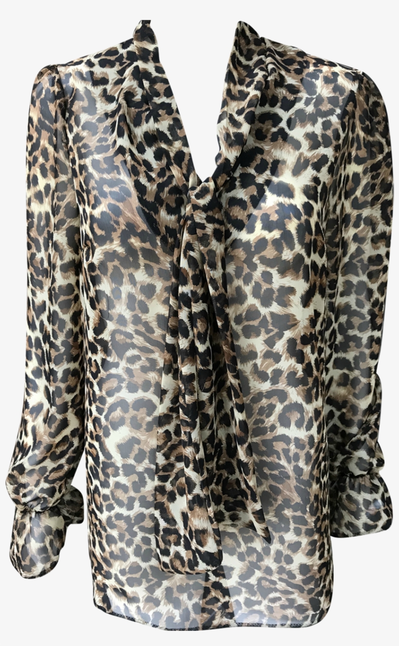 Leopard Print Top - Blouse, transparent png #8935741