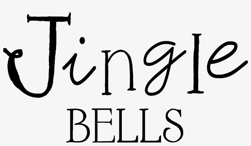 Whimsical Jingle Bells Wall Quotes™ Decal - Quotes Black And White Jingle Bells, transparent png #8936085