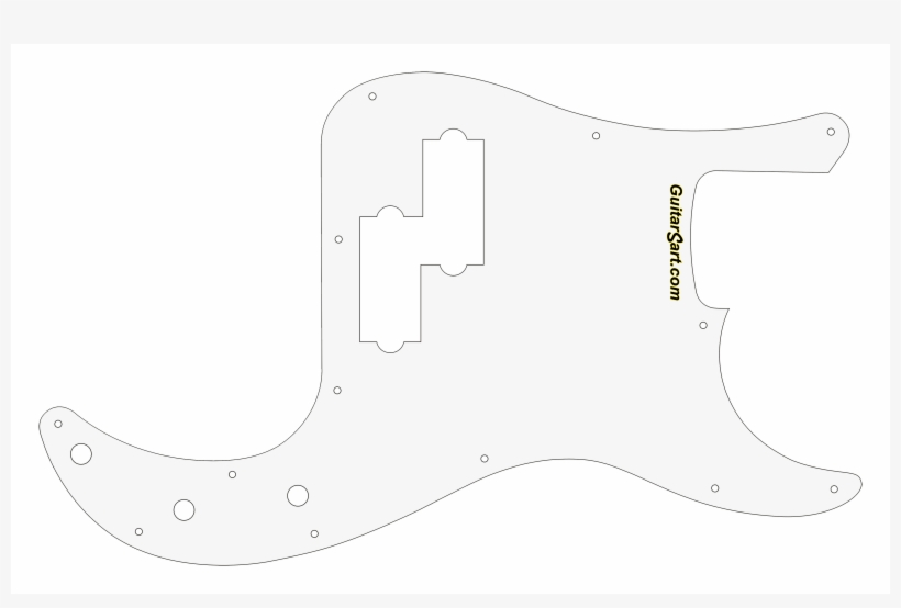 Fender® Precision Bass Style Pick Guard W Logo - Tortoise P Bass Pickguard, transparent png #8936255