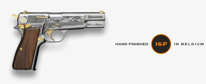 Hi-p Pistol A Custom Hi Power Pistol Is A Thing Of - Firearm, transparent png #8936656