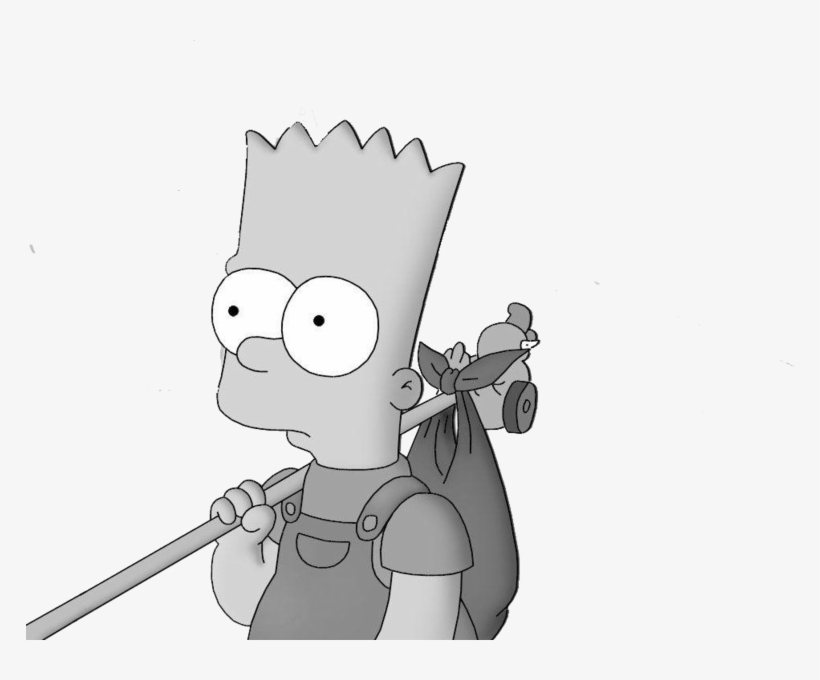 Bart Simpson Running Away, transparent png #8936702