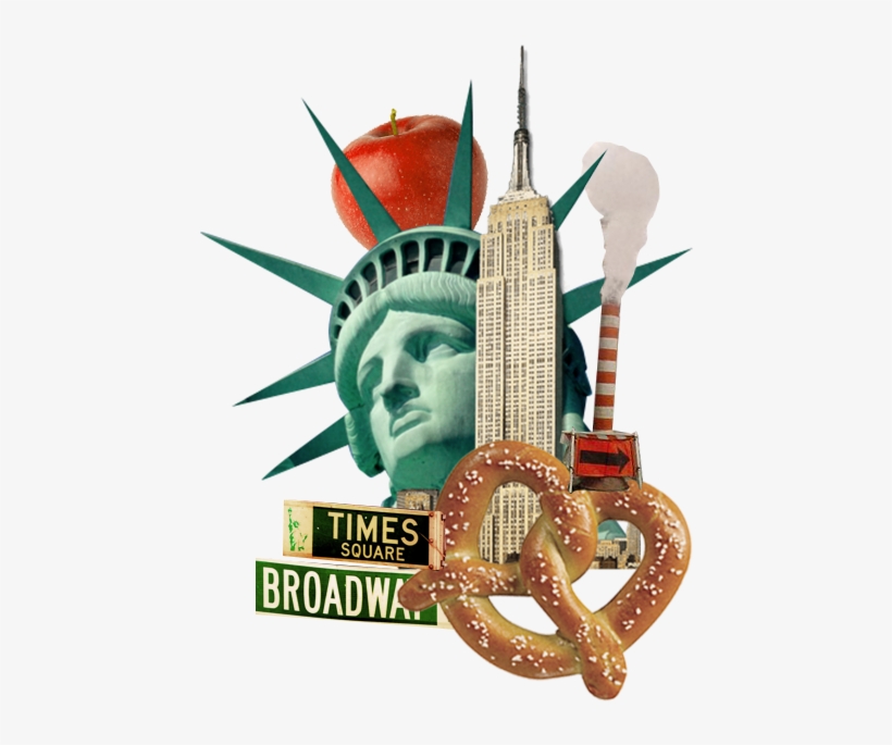 Collage Of New York City With Statue Of Liberty And - Statue Of Liberty, transparent png #8937871