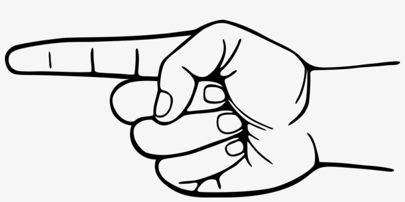 Fingerpoint - Line Art, transparent png #8938328