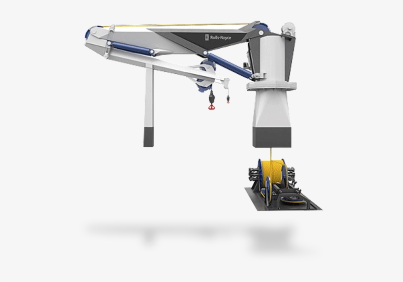 Fibre Rope Crane - Rolls Royce Marine Cranes, transparent png #8938432