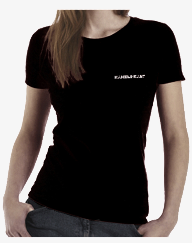 Girl Black - Black T Shirt Png Girl, transparent png #8939625