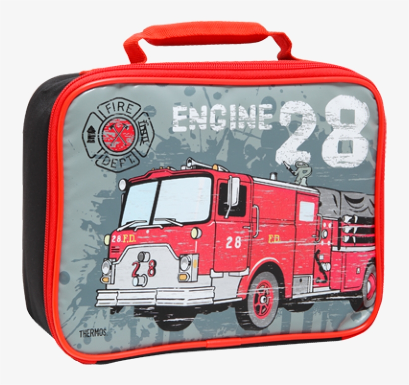 Thermos Lunch Bag Firetruck - Fire Apparatus, transparent png #8940958