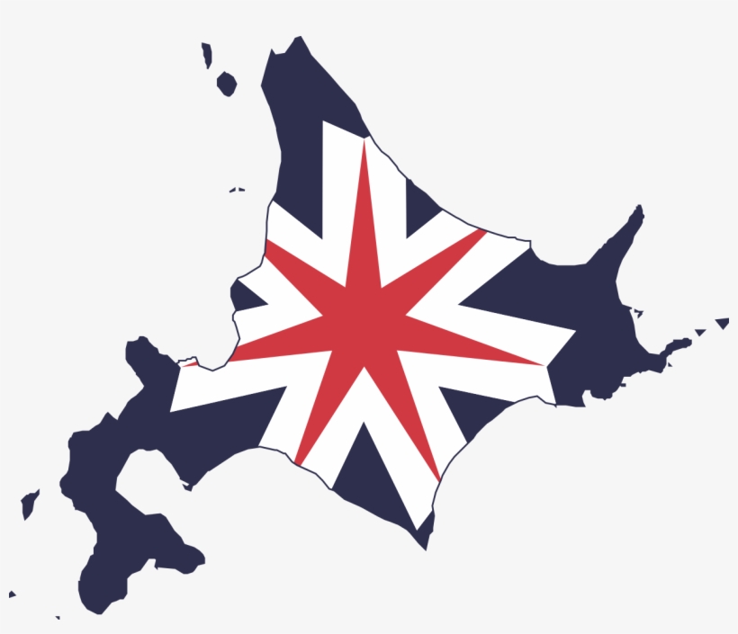 Flag Map Of Hokkaido Prefecture - Japan Prefectures Flag Map, transparent png #8940959