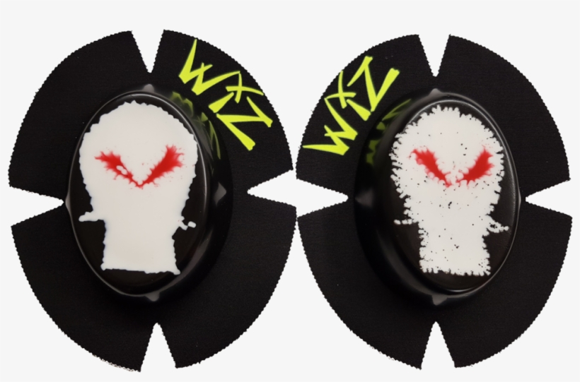 Pair Of Clearance Skull Red Eye Knee Sliders - Emblem, transparent png #8940961