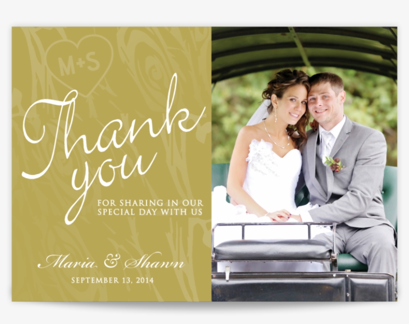 Weddingthankyou4 - Photographic Paper, transparent png #8941043