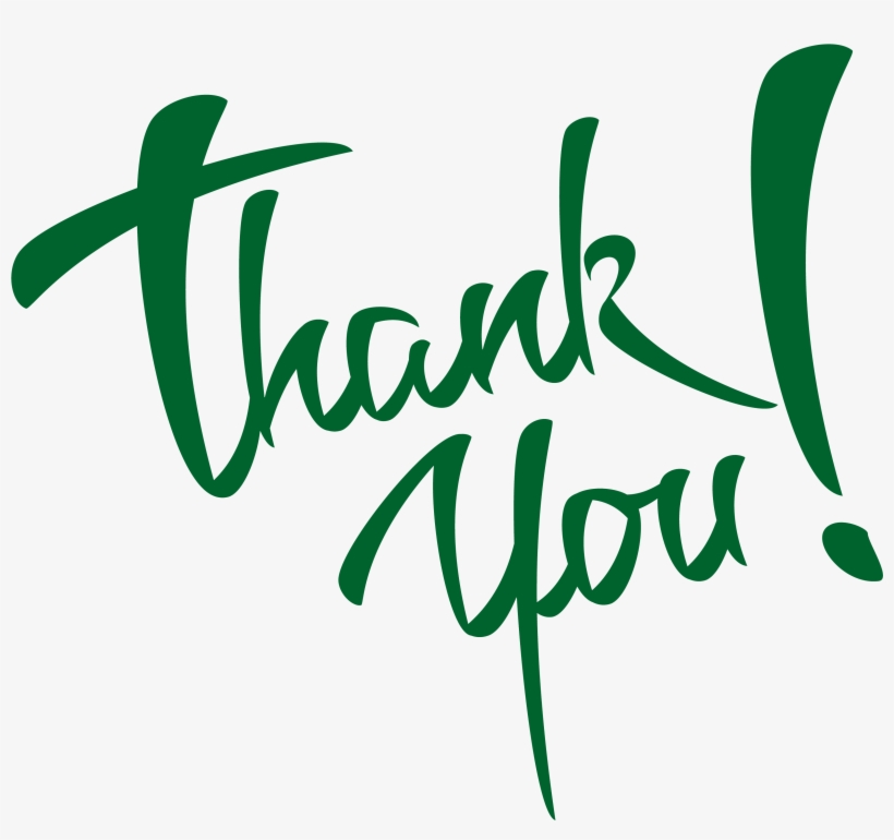 Thanks - Calligraphy, transparent png #8941197