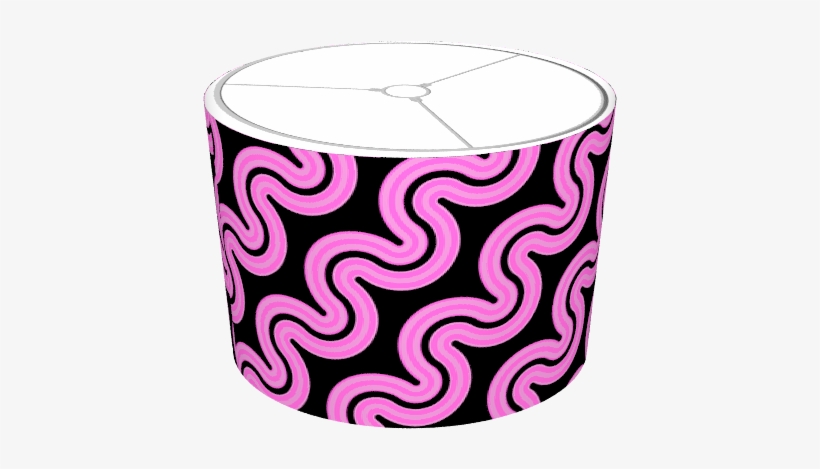 Pink Wavy Lines - Lampshade, transparent png #8941359