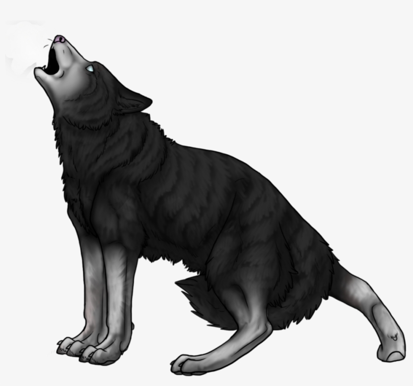 Black Wolf Howling Photo - Illustration, transparent png #8941361