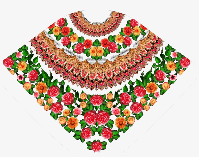 Digital Ladies Dress Pattern, Textile Design Png, Print - Embroidery, transparent png #8941651