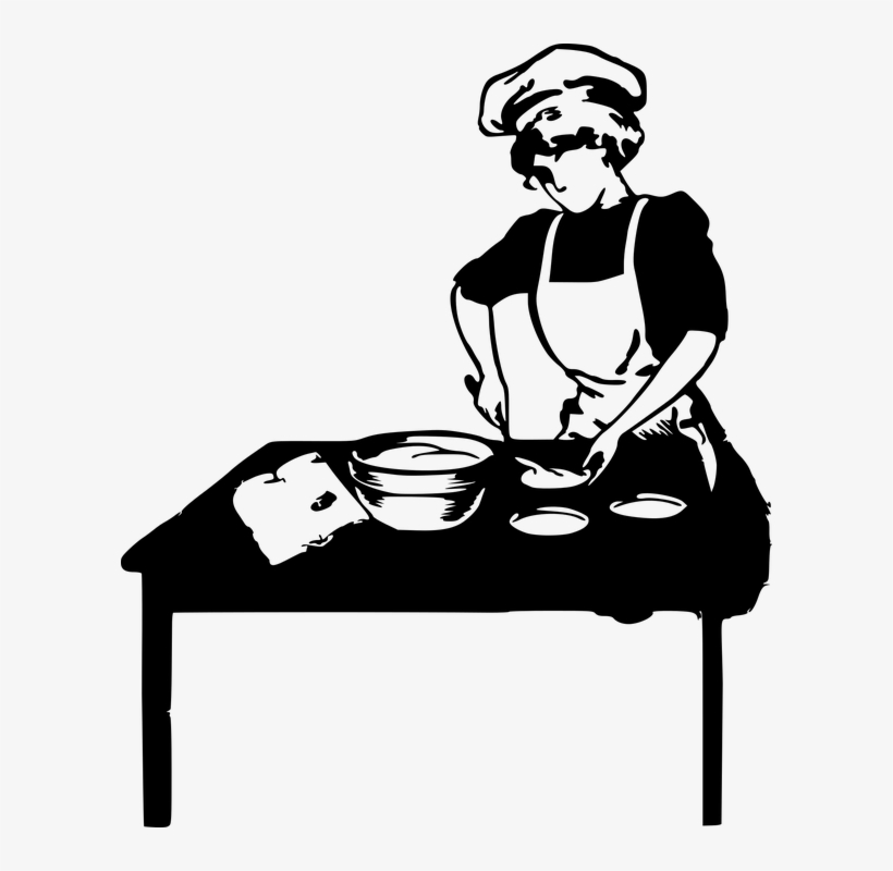 Cooking Clipart Baker - Woman Baker Clip Art, transparent png #8942364