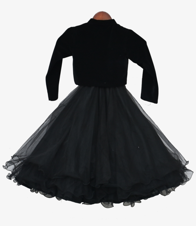 Load Image Into Gallery Viewer, Girls Black Net Gown - Costume, transparent png #8942847