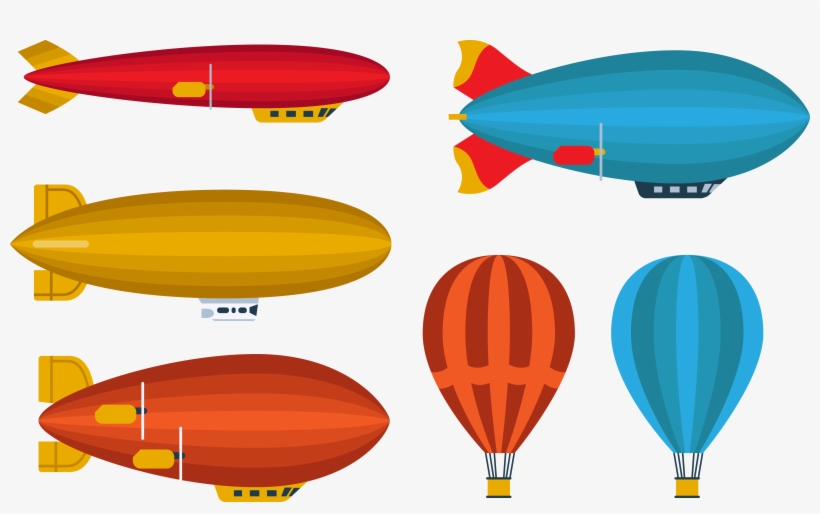 Blimp Vector Clip Art - Rigid Airship, transparent png #8944250