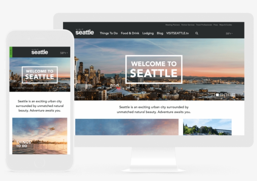 Visit Seattle Case Study - Visit Our Website Design, transparent png #8944343