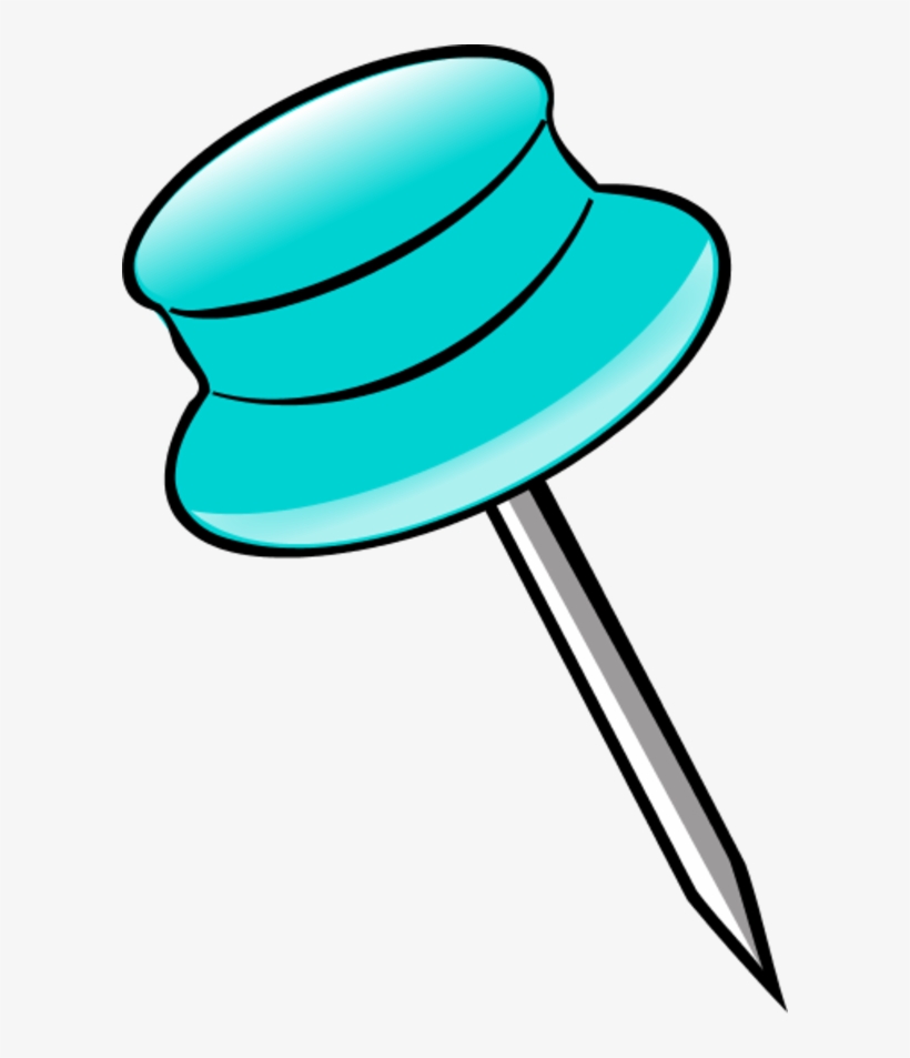 Light Blue Push Pin Clipart - Pushpin Clipart, transparent png #8944479