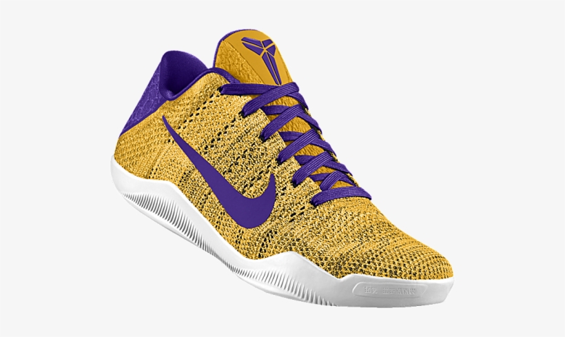 Nike Kobe 11 Id - Kobe Shoes Laker Colors, transparent png #8945883