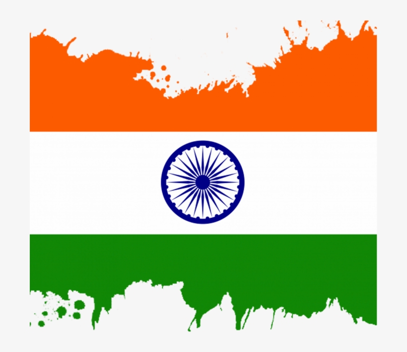 Ink Splatter Brush Decoration Of India Republic Day - India Flag, transparent png #8946481