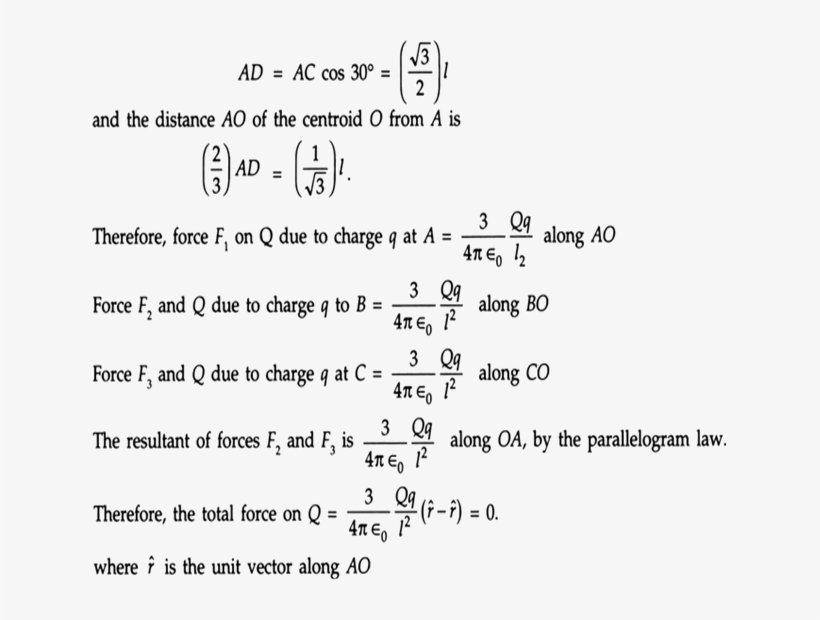 In The Given Equilateral Triangle Abc Of Sides Of Length - Consider Three Charges Q1 Q2 Q3 Each Equal To Q At, transparent png #8946712