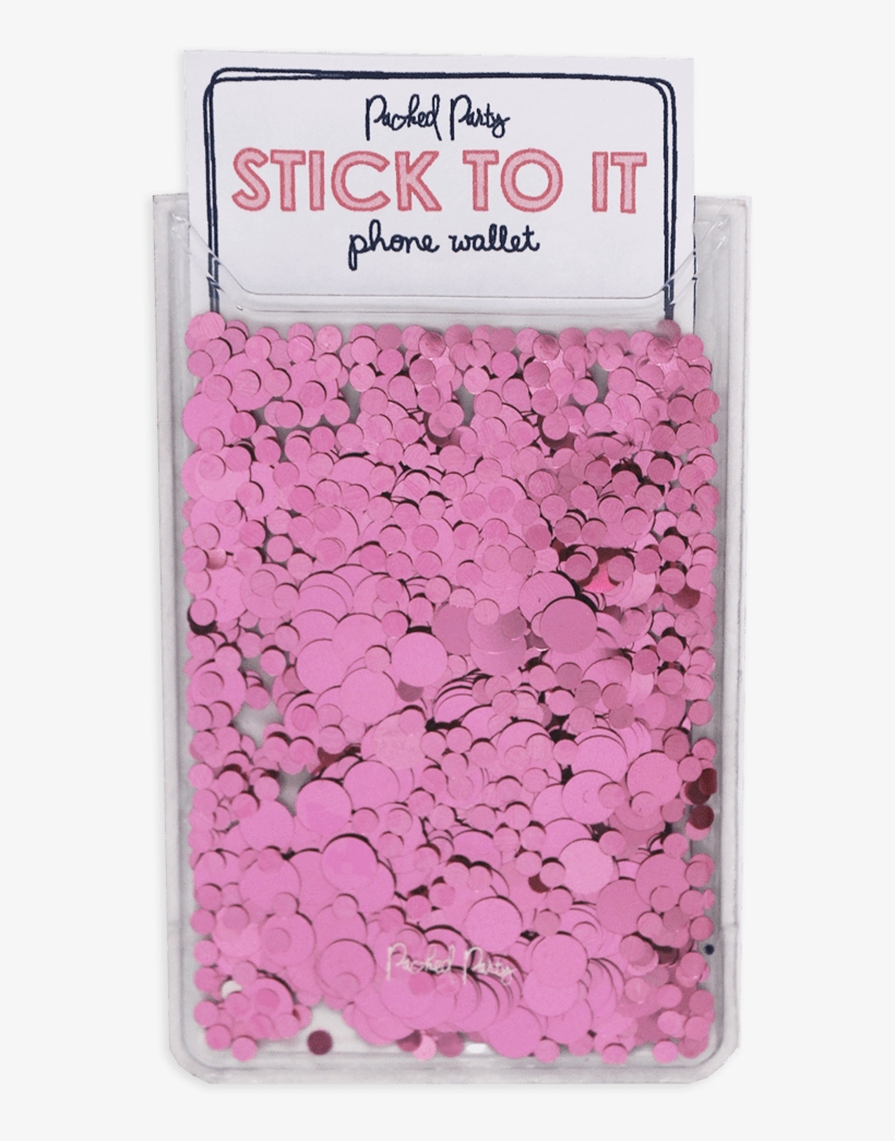Stick To It Rose Gold Confetti Phone Card Holder - Nail Polish, transparent png #8946812