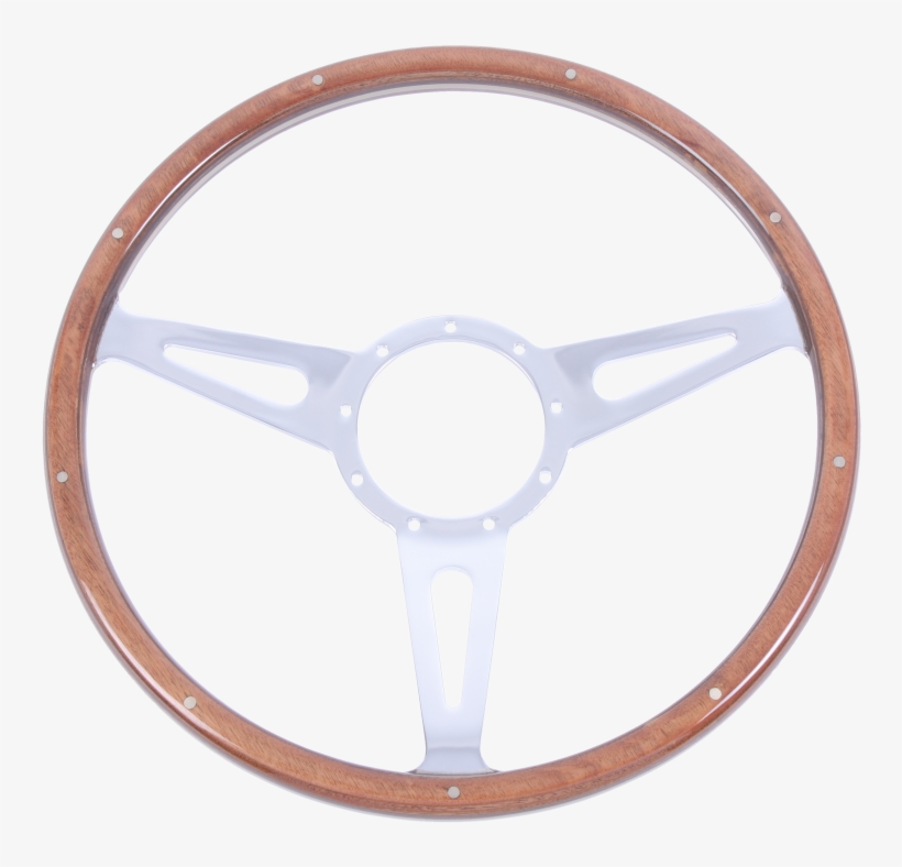 Jaguar 15" Wood Tri Spoke Steering Wheel - Steering Wheel, transparent png #8947192
