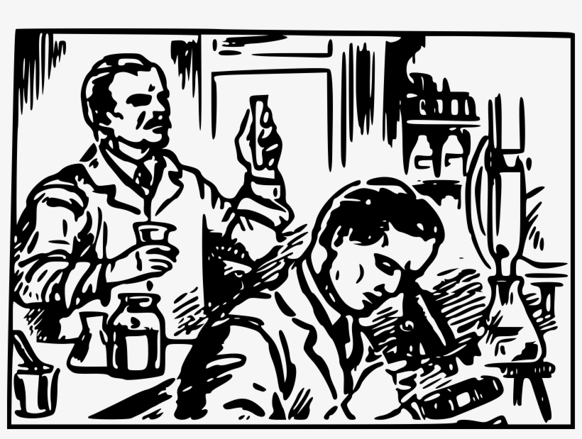 Clipart Two Scientists Big Image Png - Scientists Clip Art, transparent png #8947355