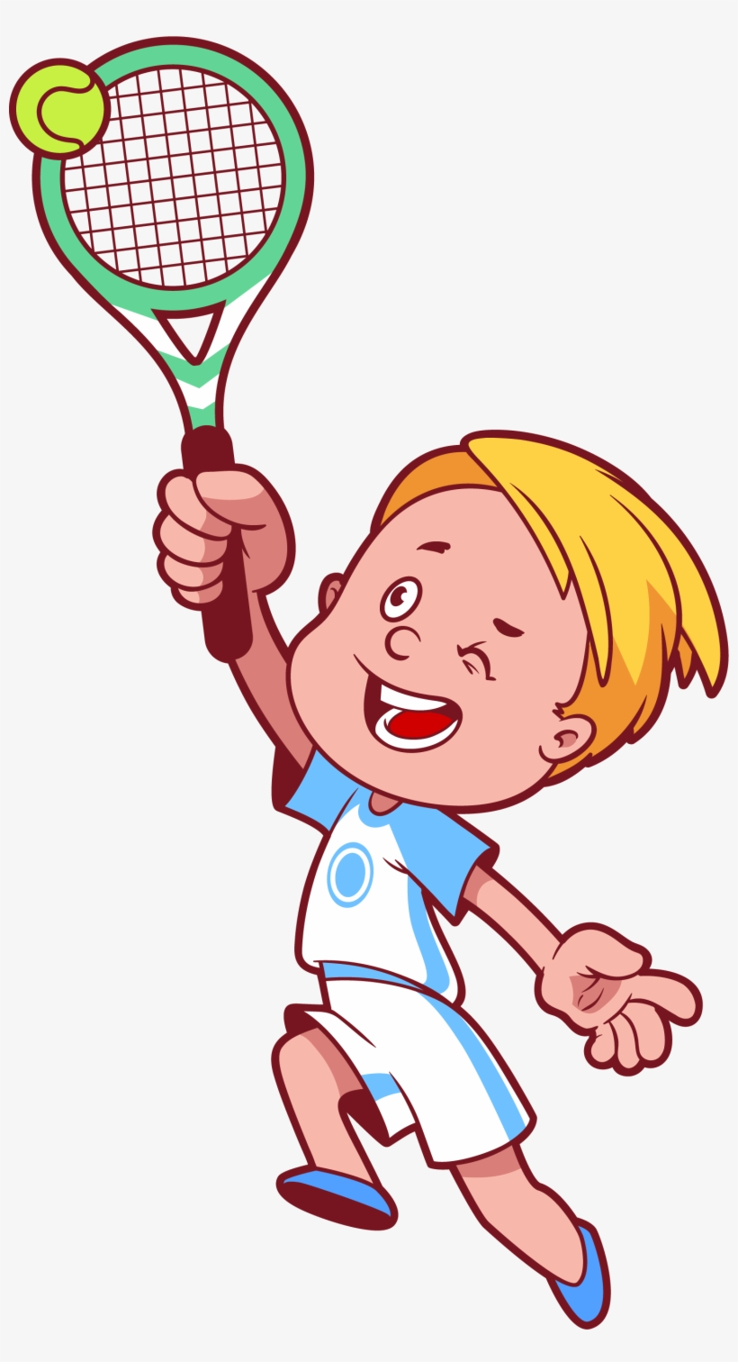 Png Free Stock Cartoon Child Clip Art Character Children - Children Tennis Cartoon, transparent png #8947928