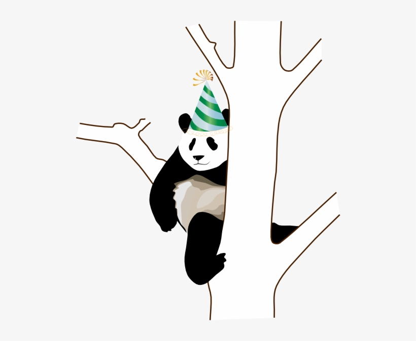 Panda On Tree Clipart, transparent png #8947930
