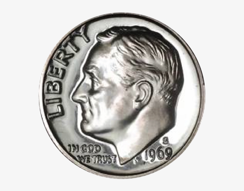 1969 / Roosevelt Dime Gem Proof - Dime, transparent png #8947959