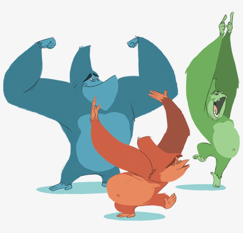 Tb Gorillas - Cartoon, transparent png #8948134
