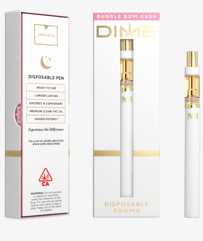 500mg Flavors - Dime Vape Pen, transparent png #8948863