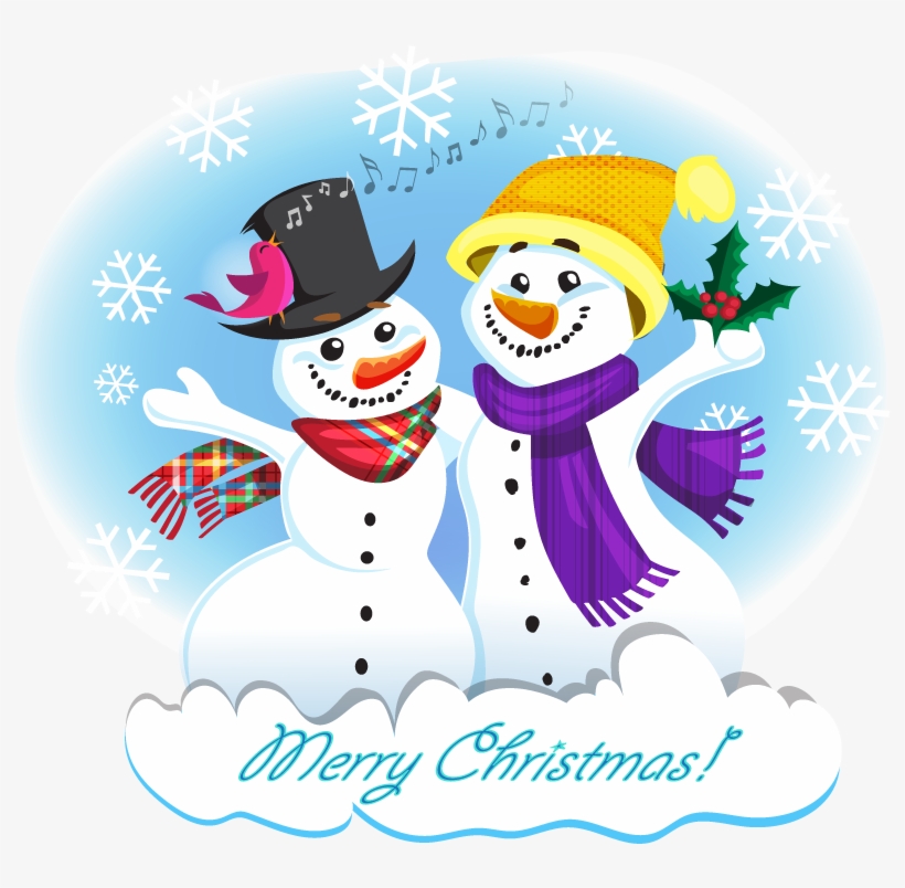 Snowman Free To Use Clipart - Two Snowman Clipart, transparent png #8949342
