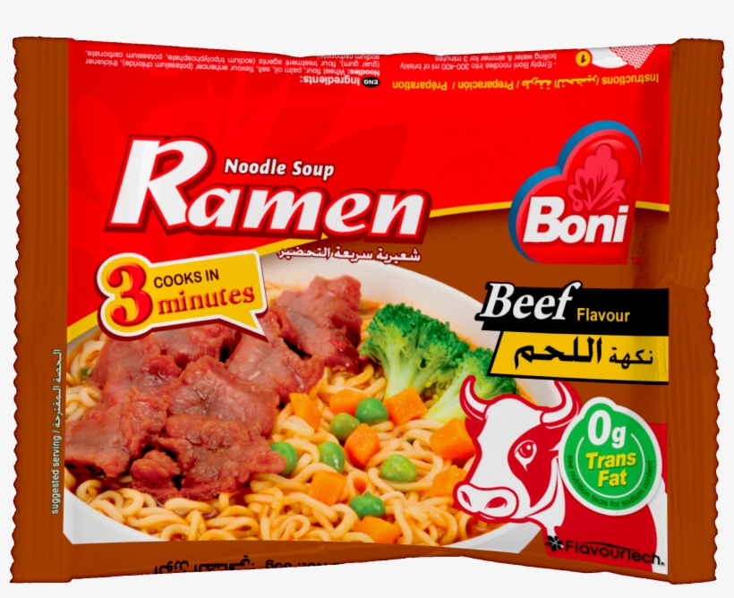 Beef ▫ - Boni Ramen Noodles 75gm, transparent png #8949590