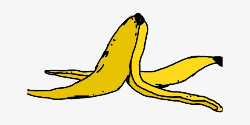 Old Clipart Banana Peel - Banana Peel Clip Art, transparent png #8949943