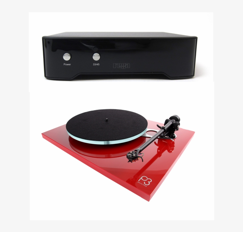 Rega Planar 3 Turntable Red With Neo Power Supply - Planar 3, transparent png #8950265
