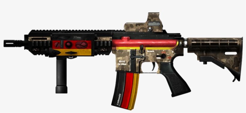 Germany Flag M416 Cqb - 7.62 X39 Rifle, transparent png #8951506