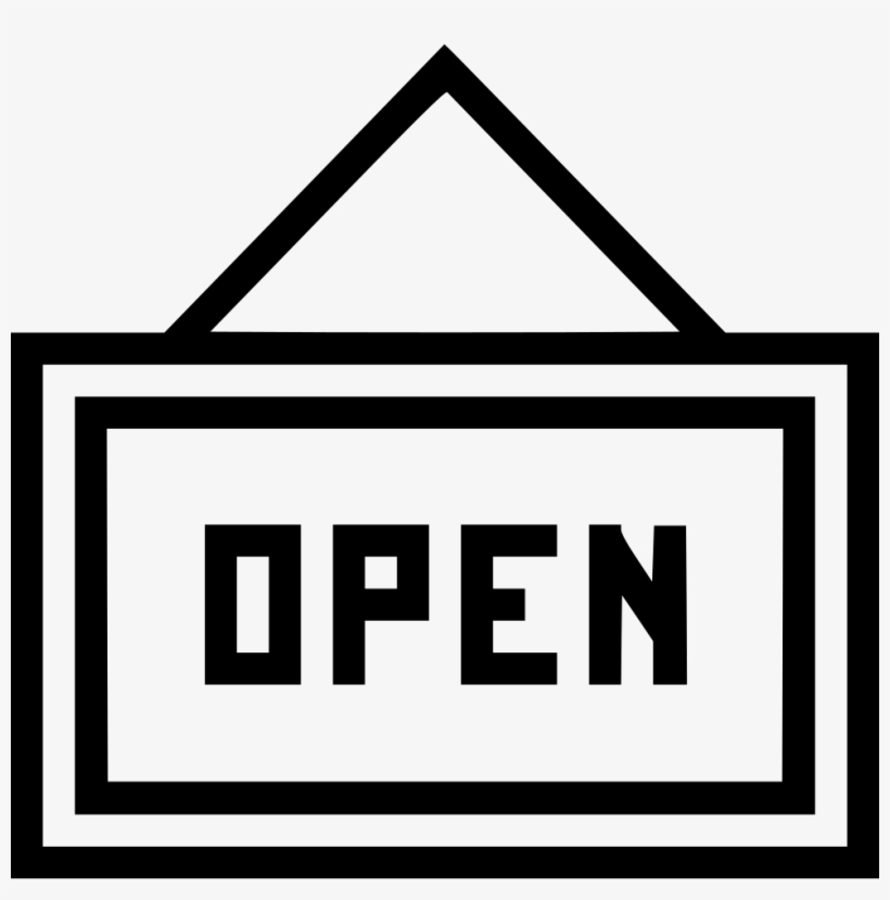 Open Sign Board Shop Comments - Sign, transparent png #8952768