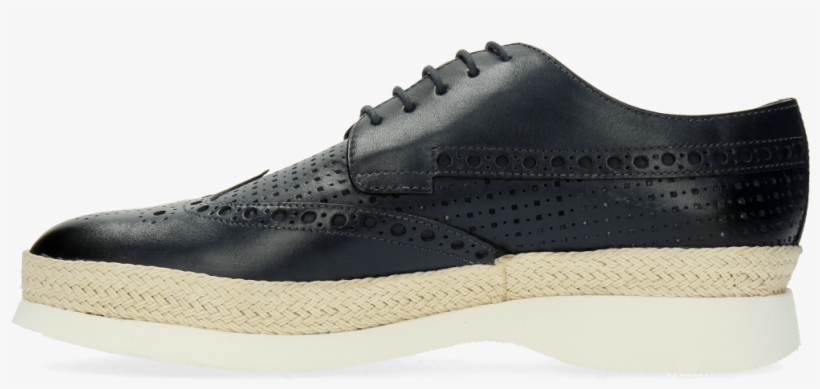 Derby Shoes Elia 4 Perfo Square Moroccan Blue - Suede, transparent png #8952772