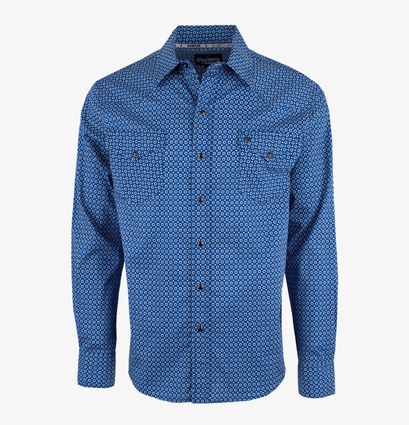 Garth Brooks Sevens By Cinch Blue Square Foulard Print - Active Shirt, transparent png #8953263