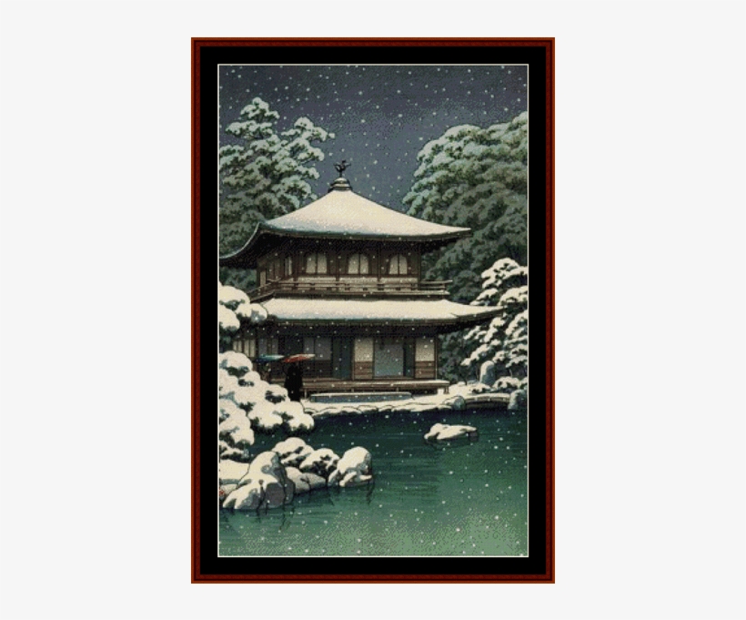 Snow At Ginkakuji - Kawase Hasui 1951, transparent png #8953849