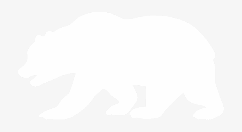 Bear Only White - California Bear Decal, transparent png #8954249