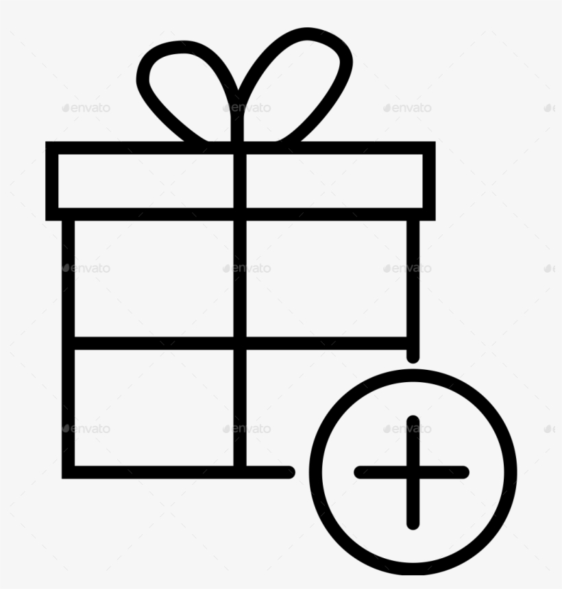 25 Gift Line Icons - Gift Outline Vector Png, transparent png #8954431