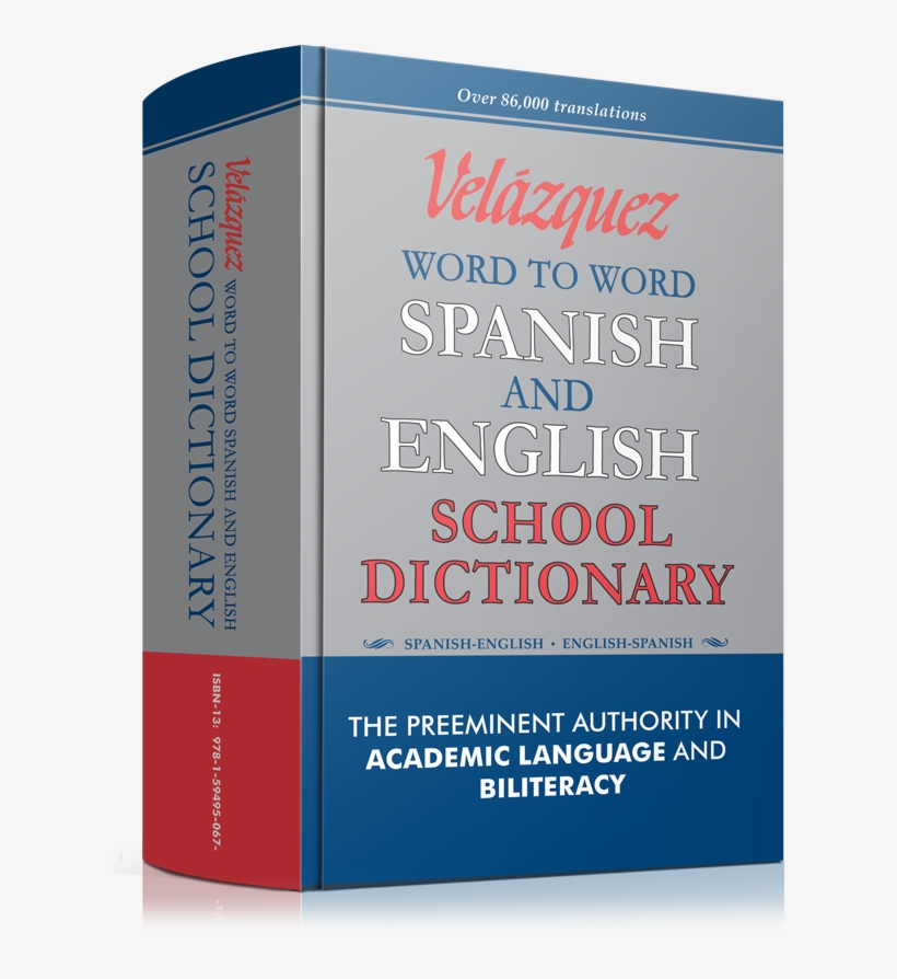 Velázquez Word To Word English And Spanish School Dictionary - Book Cover, transparent png #8955030