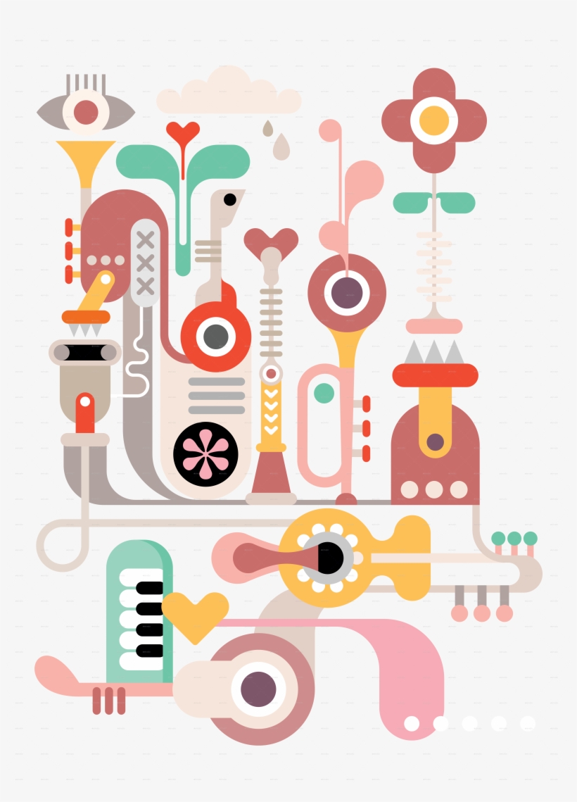 Music Jukebox Abstract Art Design, transparent png #8955775