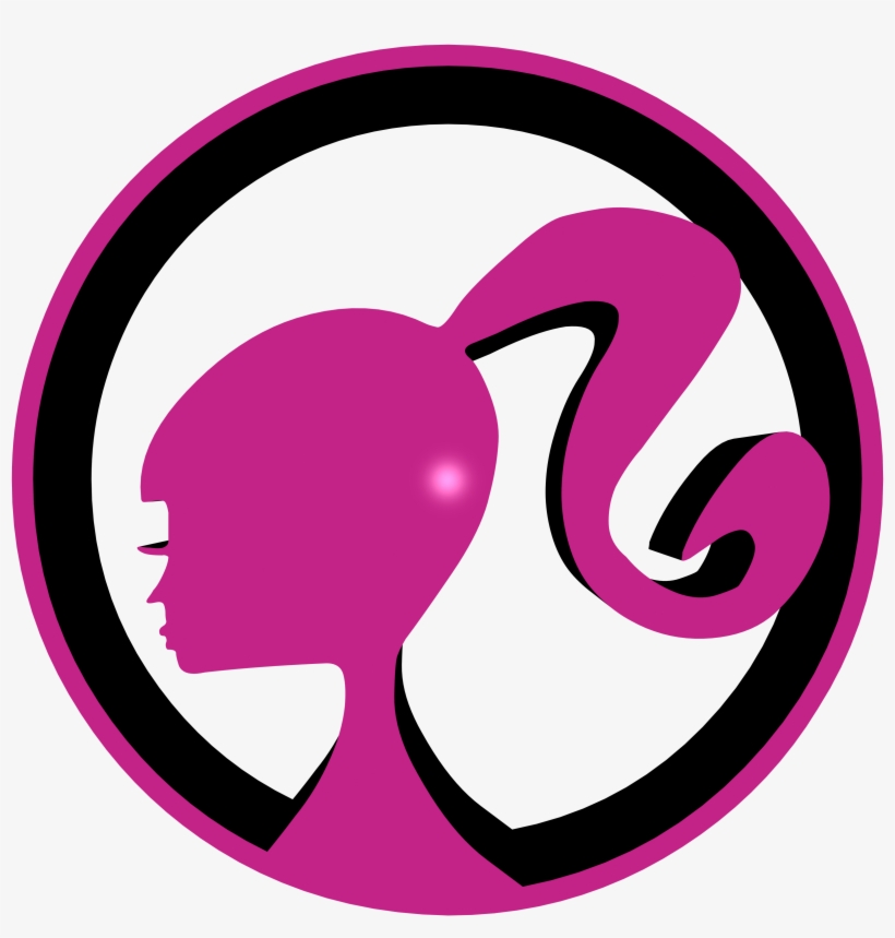 Barbie Pink Logo Images Png Barbie Head Symbol - Logo De Barbie Png, transparent png #8956380