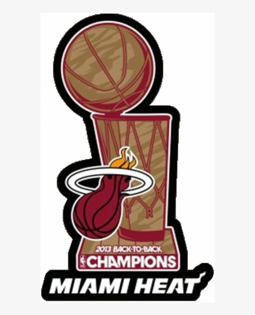 Miami Heat Logos Iron On Stickers And Peel-off Decals - Miami Heat Champions Logo, transparent png #8956495
