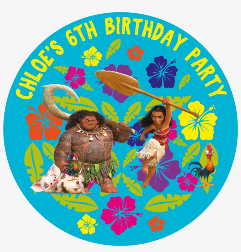 Moana Party Box Stickers - Naseer Teaching Hospital Peshawar, transparent png #8957673