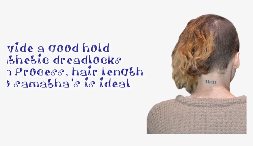 Sythethic Dreadlocks Installation 2 - Girl, transparent png #8957774